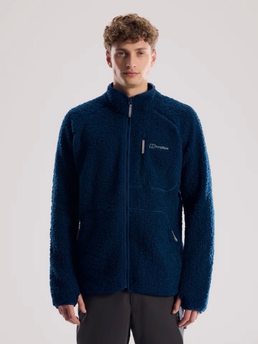 Berghaus Navy Full-Zip Sherpa Fleece Jacket Size XL
